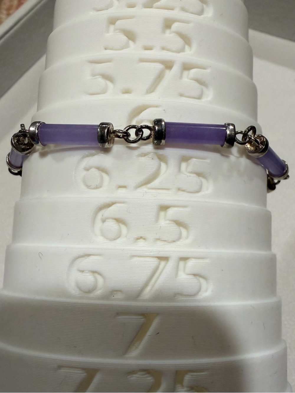 Lavender Jade Link Bracelet